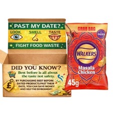 Walkers Masala Chicken Grab Crisps 'Bundle Deal 16x45g' (Best Before 24.10.25)