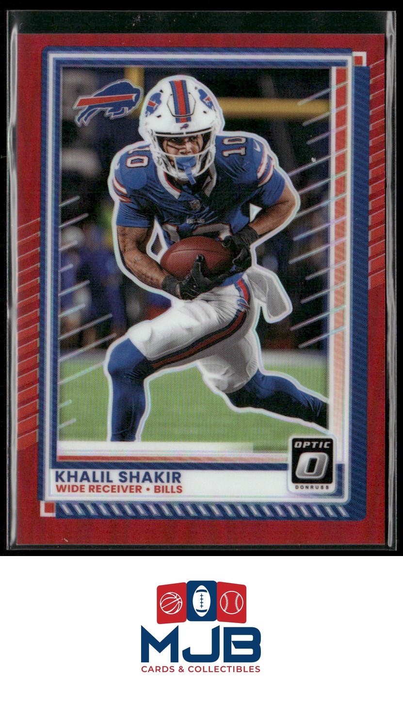 2025 Donruss Optic Khalil Shakir Red #111/149 #44 Buffalo Bills