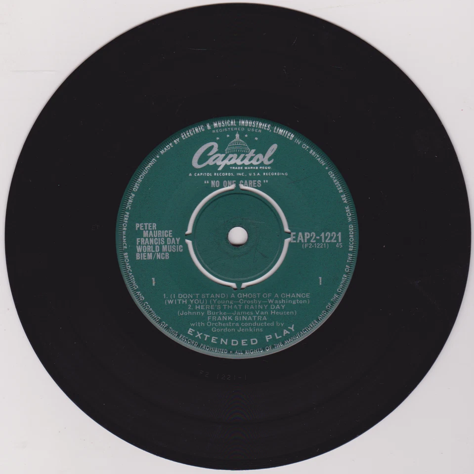 Frank Sinatra – No One Cares (Part 2) (Capitol 1959) 7" vinyl EP VG/VG - Image 3 of 4