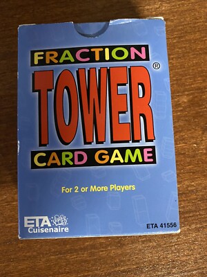 NEW ETA Hand 2 Mind Fraction Tower Card Game Decimal Percent Educational Learn