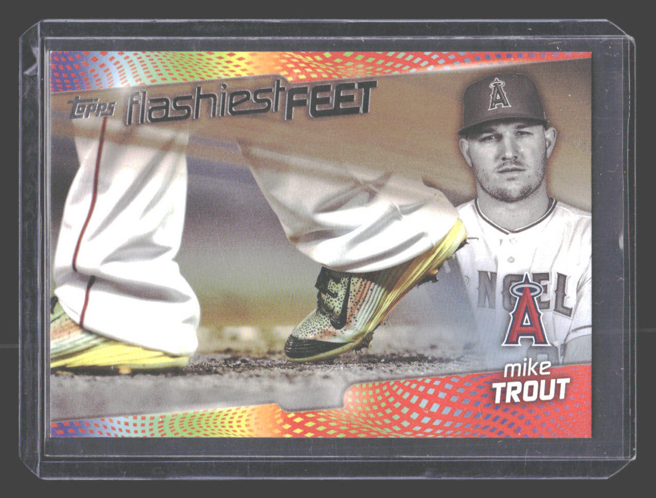 2022 Topps #FF-10 Mike Trout Flashiest Feet Gold #'d /75