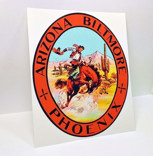 USA Made Vinyl Sticker Vintage Biltmore Hotel Los Angeles Travel