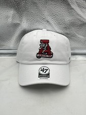Alabama Crimson Tide NCAA '47 Brand Throwback White Clean Up Adjustable Hat