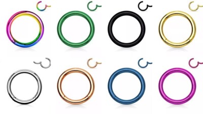 Segment Ring Hoop Septum Clicker Nasenpiercing Lippe Ohrring 1mm  1,2mm