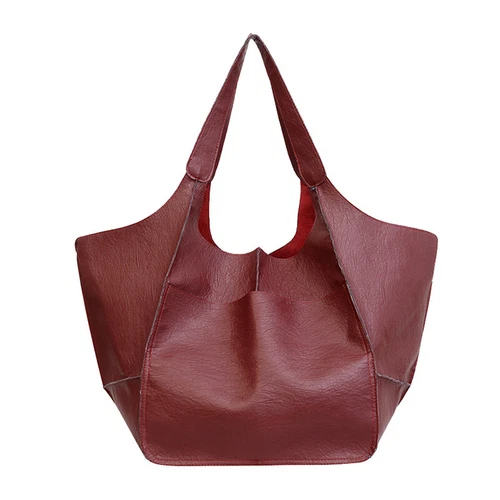 Women Large Capacity Soft Leather Casual Tote Shoulder Bag Retro Shopper Handbag - Picture 24 of 35