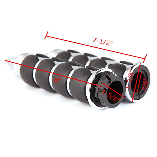 Empuñaduras cromadas para manillar de motocicleta de 1" para Victory Hammer 2006 2007 2016 2017 Foto 4 de 4