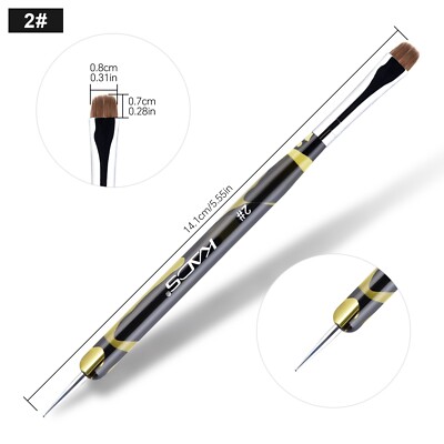 KADS Kolinsky Sable Nail Art Brush Size 2 Straight-ended Point Drill French Pen