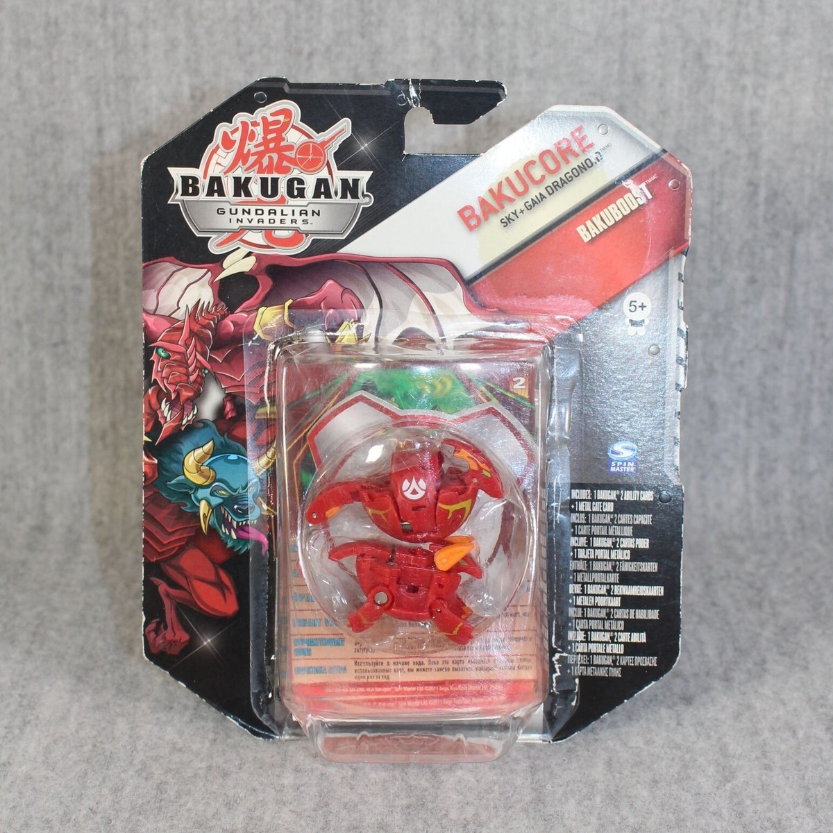 BAKUGAN Gundalian Invaders Bakucode Sky+Gaia Dragonoid Bakuboost
