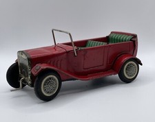 Vintage Red Sedan Convertible with Friction Engine made in Japan