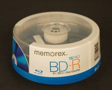 Case of 4-15 Pack Single Layer Memorex Blu-Ray BD-R 6x 25 GB NOS 