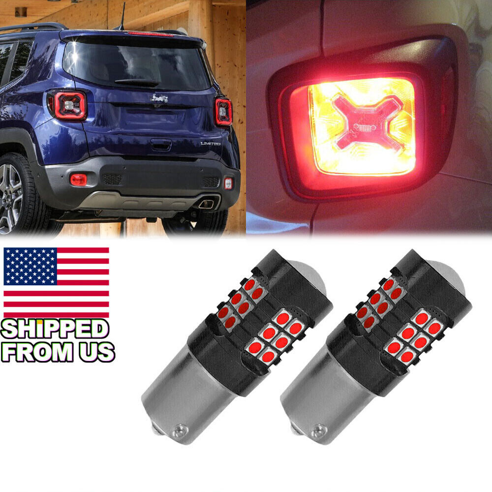 2x 1156 Red LED Strobe Flashing Brake/Tail Light Bulbs For Mercedes-Benz – 360° 1500LM