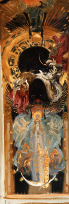 Oil painting madonna portrait Astarte-John-Singer-Sargent handmade art 24''x72''