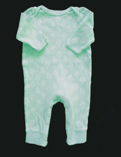 Girls Cloud Island Pale Green Sleeper 0 3 mos Trees Flowers