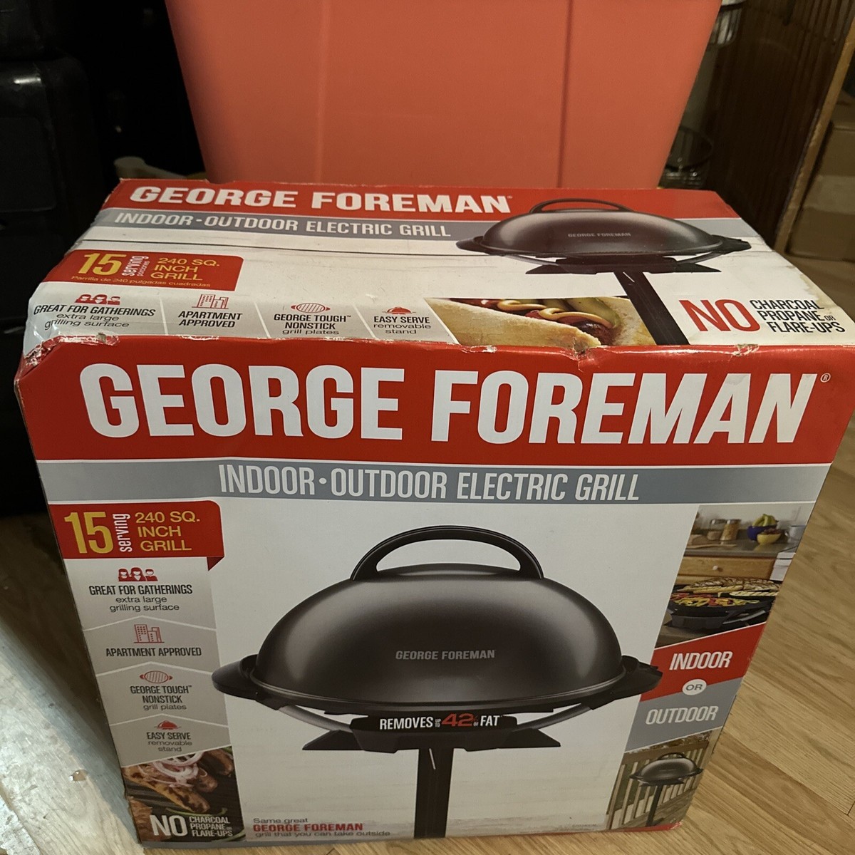 E FOREMAN グリル George Foreman Lean Mean Grilling Machine The Champ Indoor