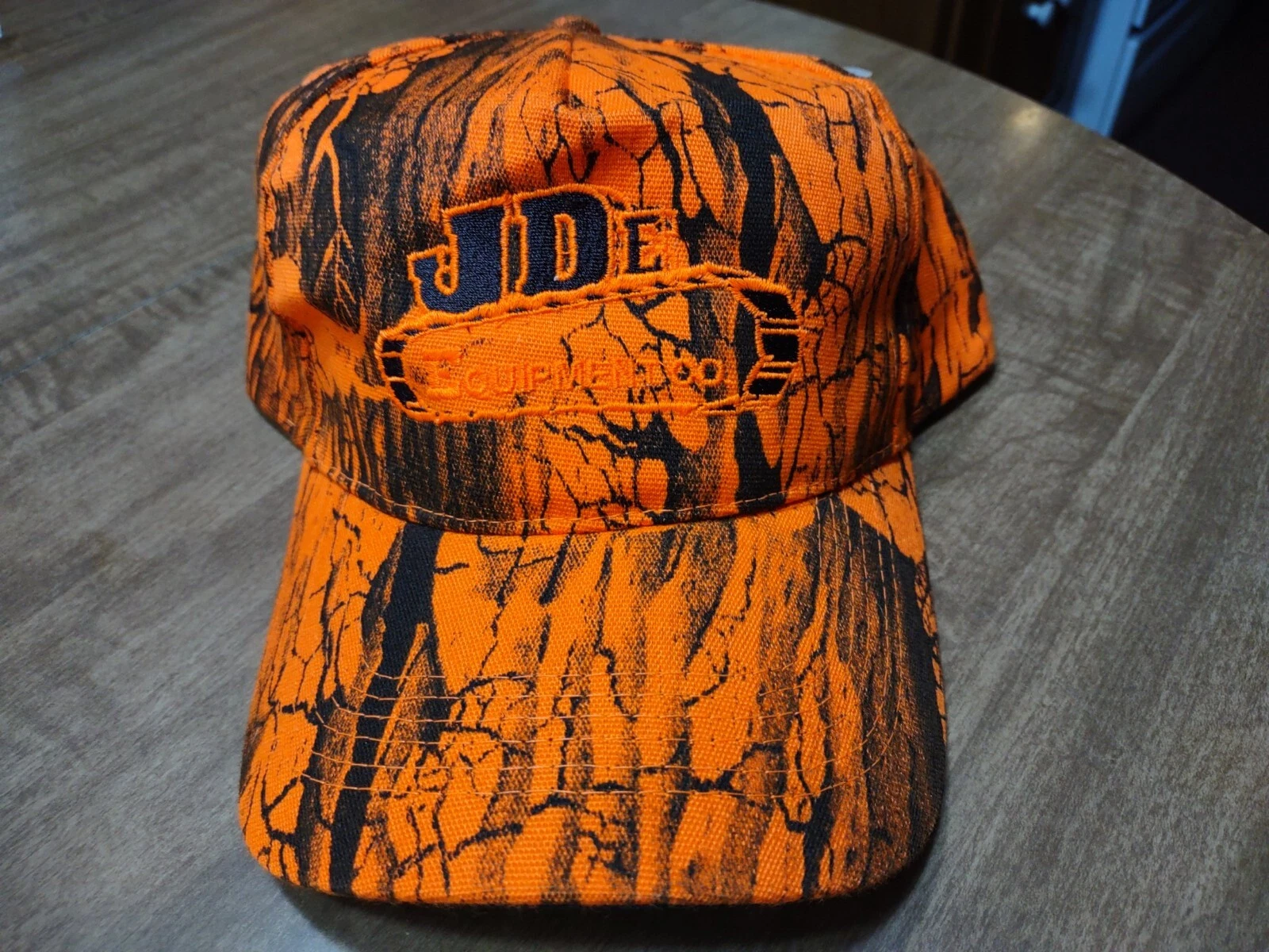 JDE Equipment Co. Ten-Mile Cloth Dawn-Dusk Safety Orange Snapback Cap NWOT