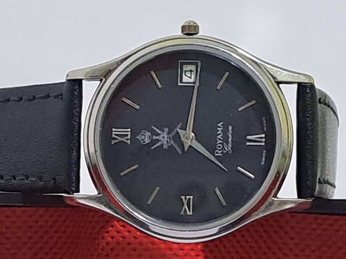 Rare ROYAMA GENEVE Quartz Watch OMAN Khanjar Logo VTG ETA Omega