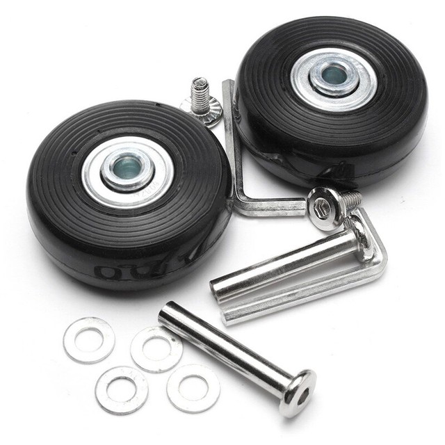 2 Set Luggage Suitcase Replacement Wheels Axles Wrench Deluxe Repair OD 45mm UK 2 Set Luggage Suitcase Replacement Wheels Axles Wrench Deluxe Repair OD 45mm UK