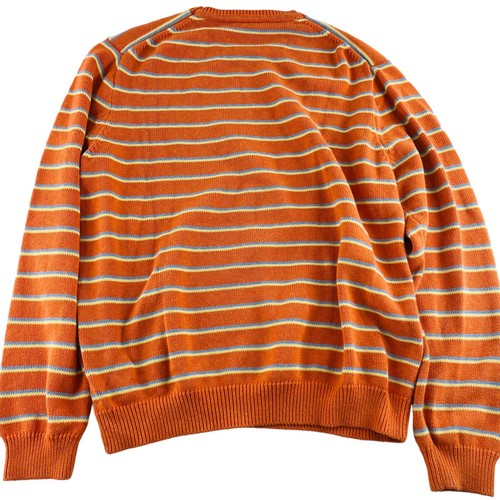 J. Crew Men's Crew Neck Sweater Pullover size Large Made in Hong Kong Orange - Picture 2 of 5