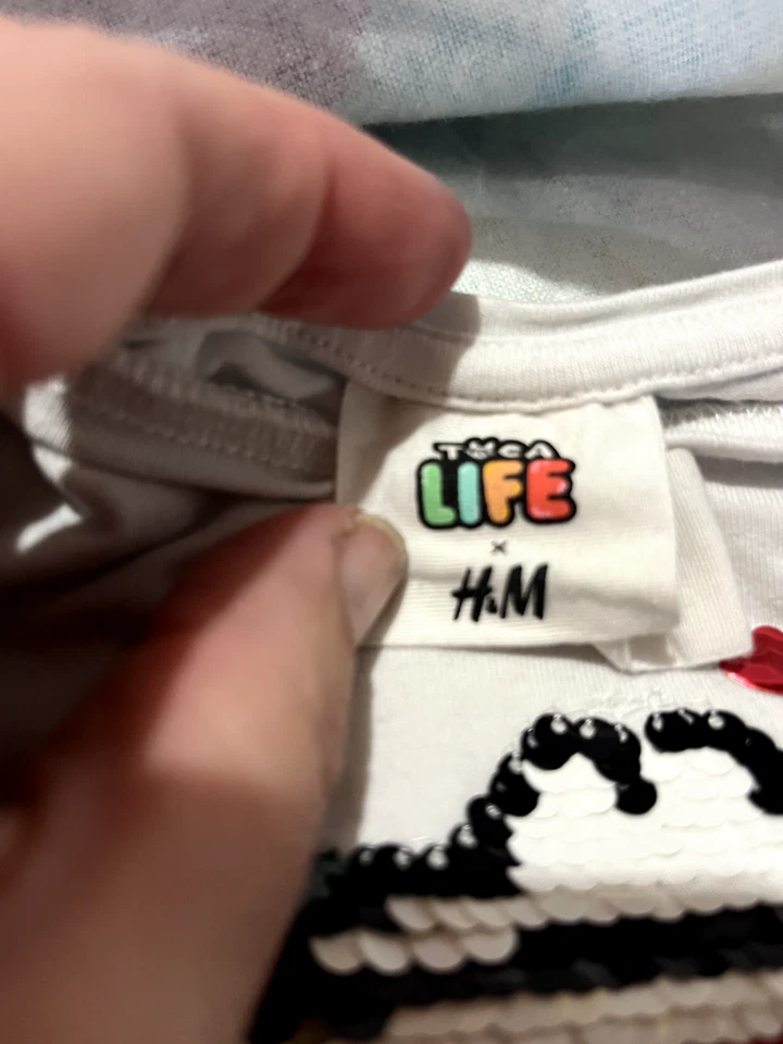 H&M - Camisa Toca Life Niños - Lentejuelas Fuzzy Gympet Crumpet - TALLA 3-4Y ¡LINDA! Foto 4 de 4