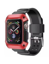 For Apple Watch SE 40mm Red Protective Armour Silicone Band Strap  Bumper Cover