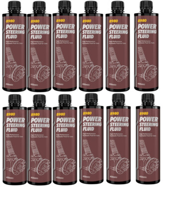 12x450 ml MANNOL Hydrauliköl Power Steering Fluid Servo Lenkung Bremse Oil 236.3