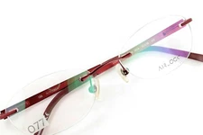 AIRLOCK LOVE UNITY 204 604 in Burgundy 51-18-135 Rimless Frames Flex Hinges O77