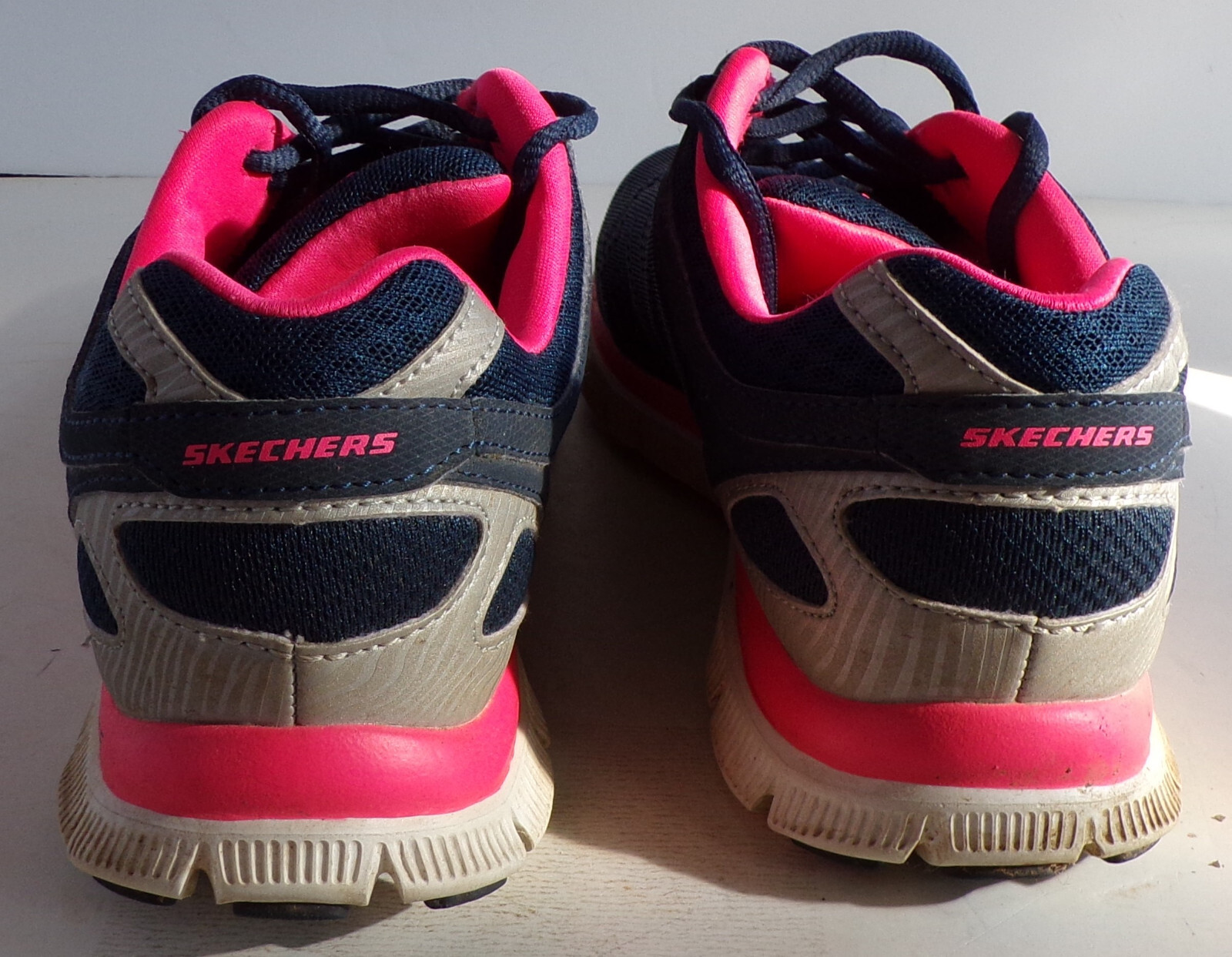 SAOLA Scarpe da corsa stringate Skechers Flex Sole Memory Foam blu navy taglia 8 5