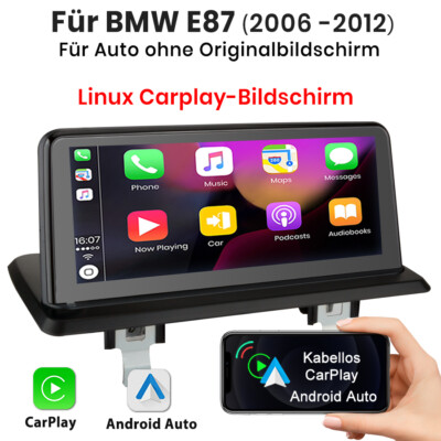 Für BMW E87 2006-2012 Autoradio GPS Navi DAB+ RDS AUX Linux Carplay Android Auto