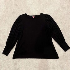 Vince Camuto Black Drama Sleeve Top - Size 2X