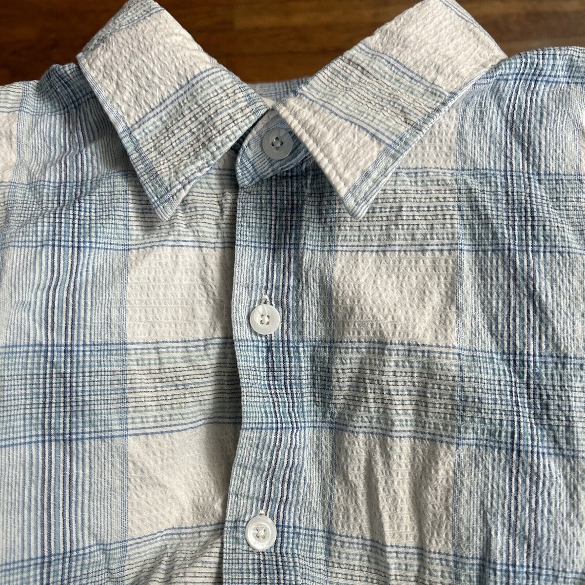 【2plan】Scuz seersucker check shirt Scuz seersucker check shirt - 2PLAN | 60% - Asian Fashion