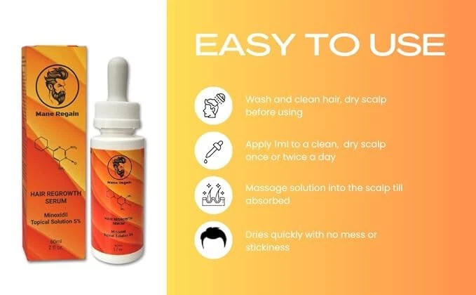 5% Minoxidil Melena REGAINE PARA HOMBRES SOLUCIÓN PARA REGENERACIÓN CAPILAR 60 ml (Suministro para 3 MESES) Foto 2 de 4