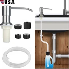 Stainless Steel Soap Dispenser Extension Tube Kit for Kitchen Sink Hand Pump USA