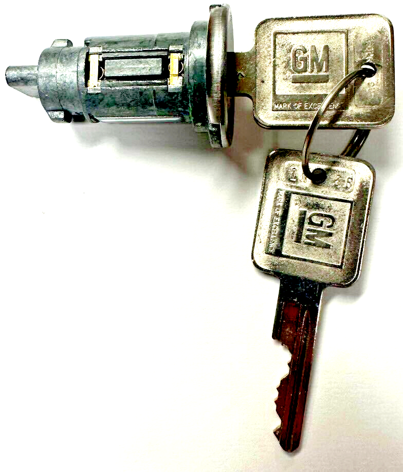 GM InDash Chevy GMC Ignition Key Switch Lock Cylinder Tumbler W/2 Keys