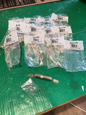 NEW LOT OF 12 Amerock 5'' BP76273-3 POLISHED BRASS  3'' COC CABINET PULLS Made USA