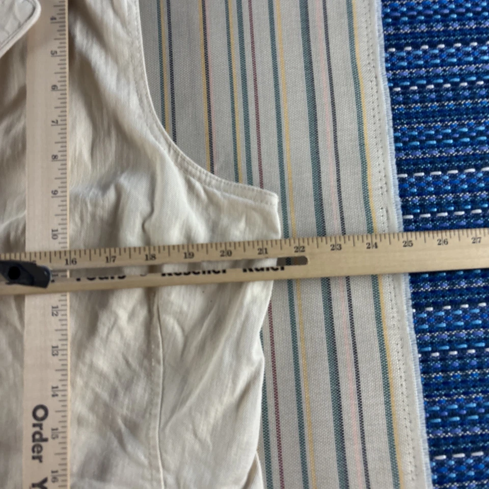 LRL Ralph Lauren Chaleco Utilitario Mujer XL Marfil Perla A Presión Western Damas #8916 Foto 4 de 4