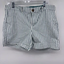 Old Navy Everyday Shorts Womens 14 Blue White Striped Casual