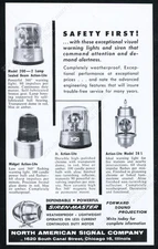 1959 North American Signal 4 fire engine rotating light Siren Master vtg ad