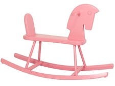 Cheval à bascule bois ROSE – jouet enfant écolo