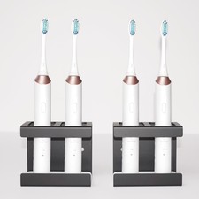Set of 2 Electric Toothbrush Holder Wall Mounted, 18/8 Stainless Steel Toothb...