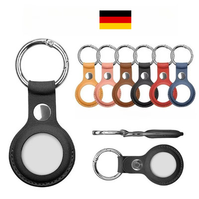 Schlüsselanhänger Für Apple Air Tag PU Leder Anhänger Schutz Hülle Cover Case