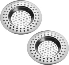 2 Pack Stainless Steel Sink Strainer Drain Plug Hair Food Catcher 7.6cm