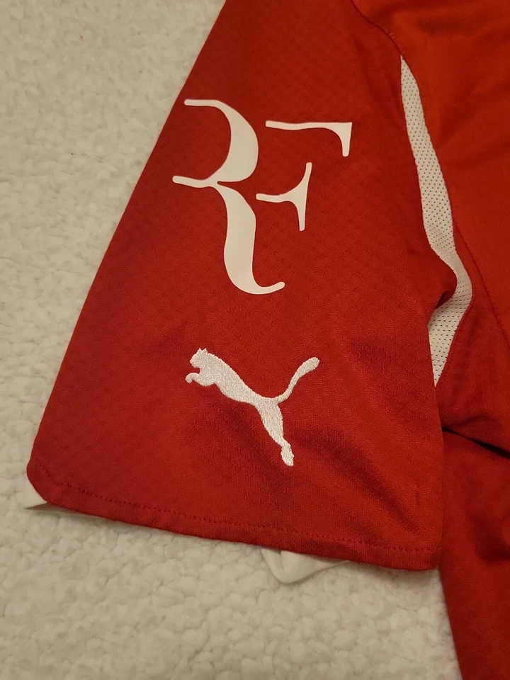 LARGE AUTHENTIC PUMA Switzerland National Team SOCCER Jersey #1 FEDERER Tribute - Image 4 of 4