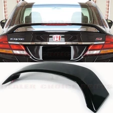 2012 2013 2014 2015 Honda Civic 4D Si Factory Style Spoiler Wing W/L GLOSS BLACK