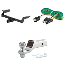 CURT Trailer Hitch Tow Package With Receiver, Wiring, #45295 Ball Mount - 13454