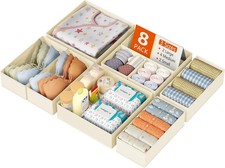 Drawer Organizer Clothes, 8 Pack Dresser Organizer, Foldable Closet Organizers