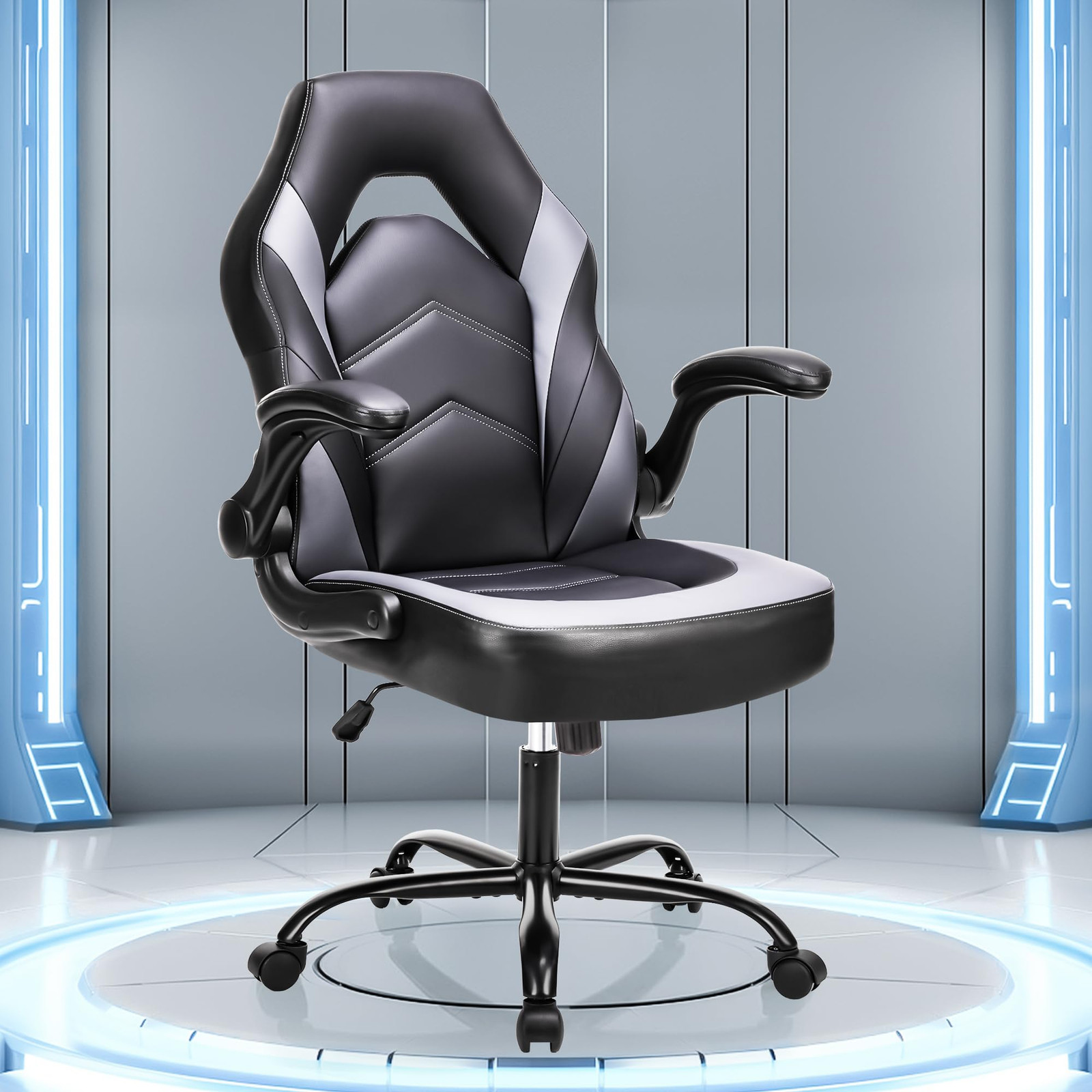 Big Tall Adjustable Swivel Leather Gaming Office Chair for Computer Work