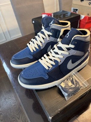 Air Jordan 1 Mid Se Craft Obsidian White US Mens Size 10 DR8868 400