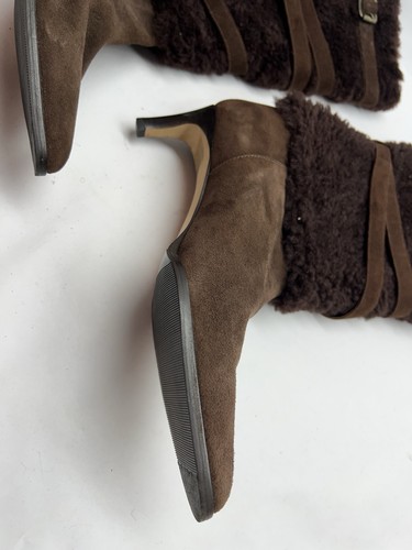 Ralph Lauren Ladies Brun Daim Knee High Cow-Boy Boots 36,5 - Photo 5 sur 11