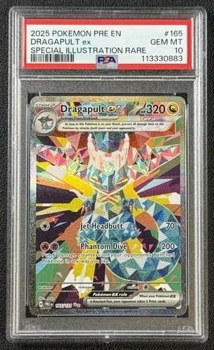DRAGAPULT EX PSA 10 2025 POKEMON PRISMATIC EVOLUTIONS #165/131 SPECIAL RARE 0883