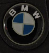 USED Black BMW compact umbrella without sleeve Opens and Closes Nicely